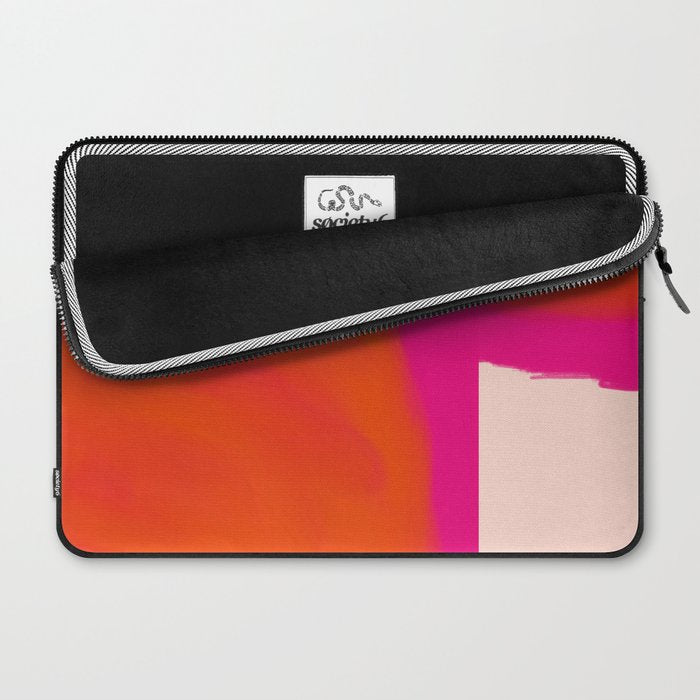 Touching Corners (Pink and Bold Orange) Laptop Sleeve Gallery Image 2