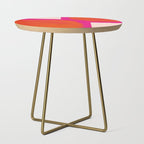 Touching Corners (Pink and Bold Orange) Side Table Gallery Image 1
