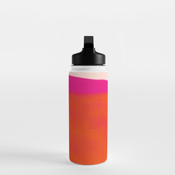 Touching Corners (Pink and Bold Orange) Water Bottle Gallery Image 3