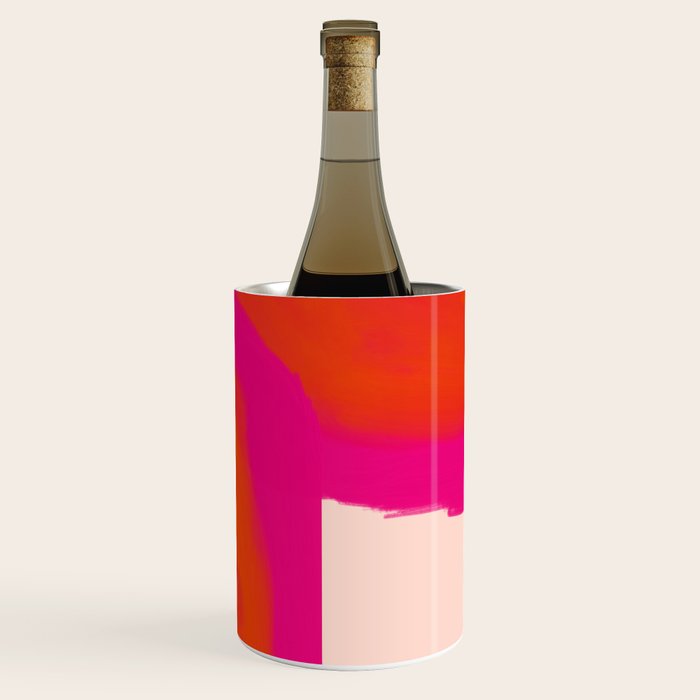 Touching Corners (Pink and Bold Orange) Wine Chiller Gallery Image 3
