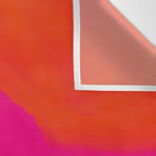 Touching Corners (Pink and Bold Orange) Wall Tapestry Gallery Image 3
