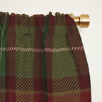 Burgundy Green Classic Plaid Window Curtain Gallery Image 2