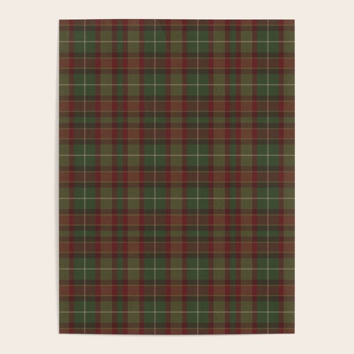 Burgundy Green Classic Plaid Poster Gallery Image 4