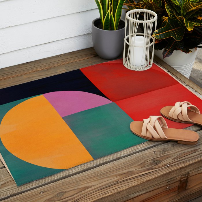 Abstract Shapes 63 Outdoor Rug Gallery Image 2