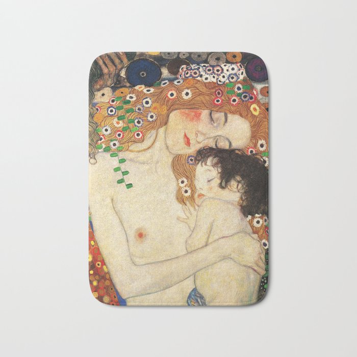 Mother and Baby - Gustav Klimt Bath Mat Gallery Image 1
