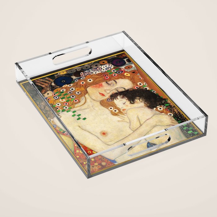 Mother and Baby - Gustav Klimt Acrylic Tray Gallery Image 1