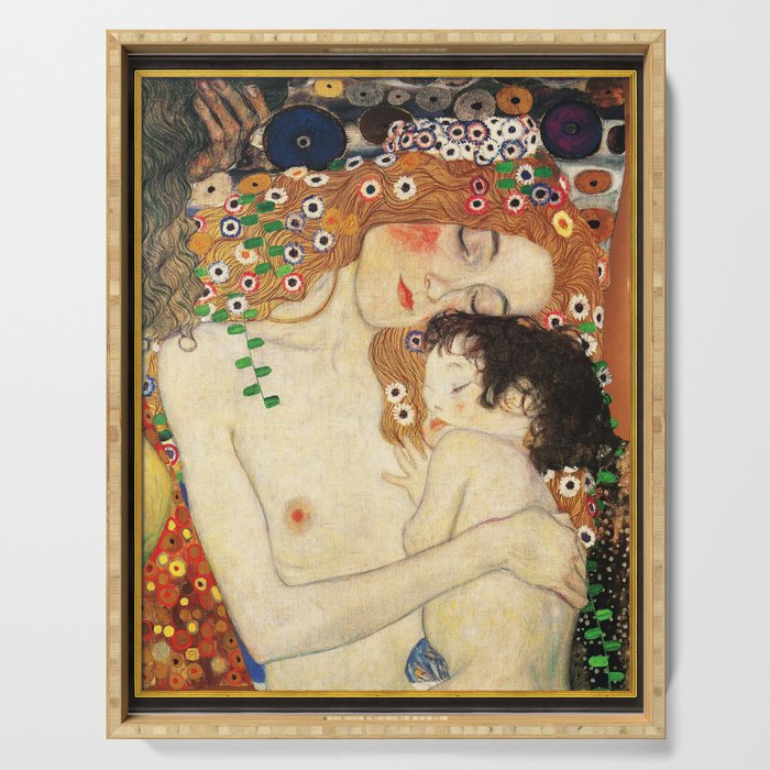 Mother and Baby - Gustav Klimt Serving Tray Gallery Image 1