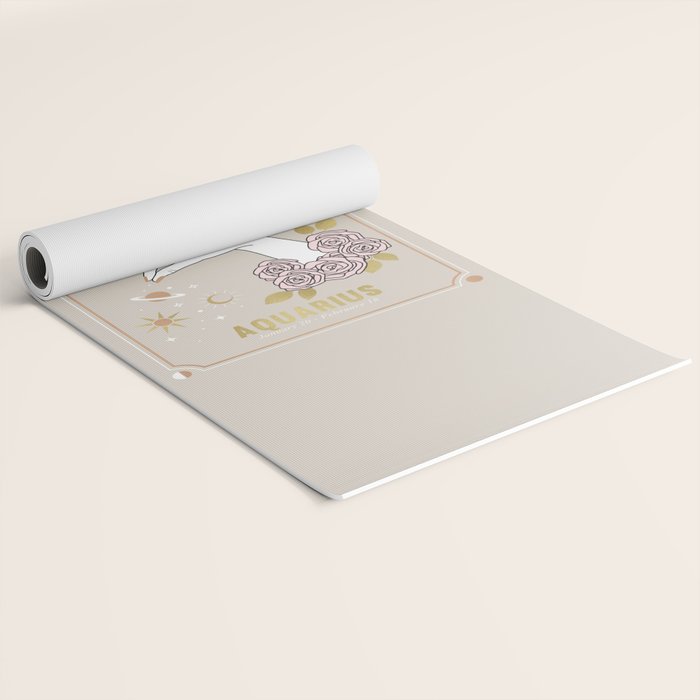 Aquarius Zodiac Sign Yoga Mat Gallery Image 2