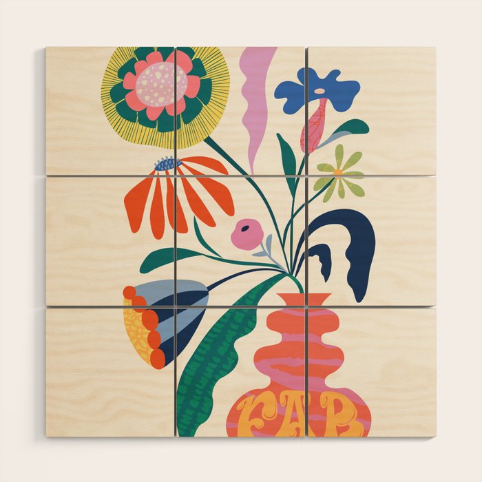 Flower market Wood Wall Art Gallery Image 1