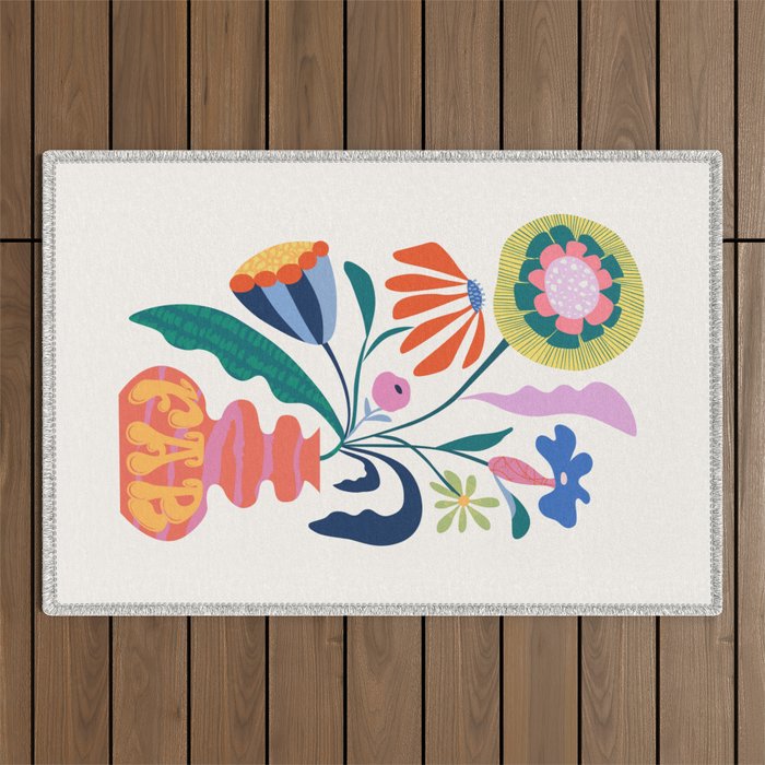 Flower market Outdoor Rug Gallery Image 1