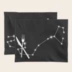 Scorpio Zodiac Star Constellation Line Art Black Placemat Gallery Image 1