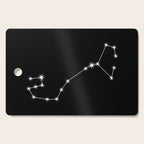Scorpio Zodiac Star Constellation Line Art Black Cutting Board Gallery Image 1