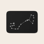 Scorpio Zodiac Star Constellation Line Art Black Bath Mat Gallery Image 1