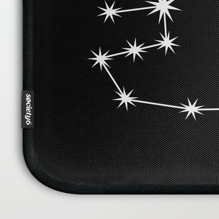 Scorpio Zodiac Star Constellation Line Art Black Laptop Sleeve Gallery Image 3