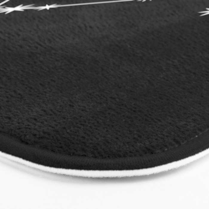 Scorpio Zodiac Star Constellation Line Art Black Bath Mat Gallery Image 3