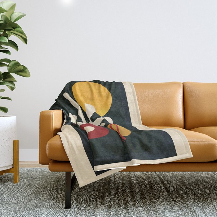 Abstract Daisy 01 Throw Blanket Gallery Image 1
