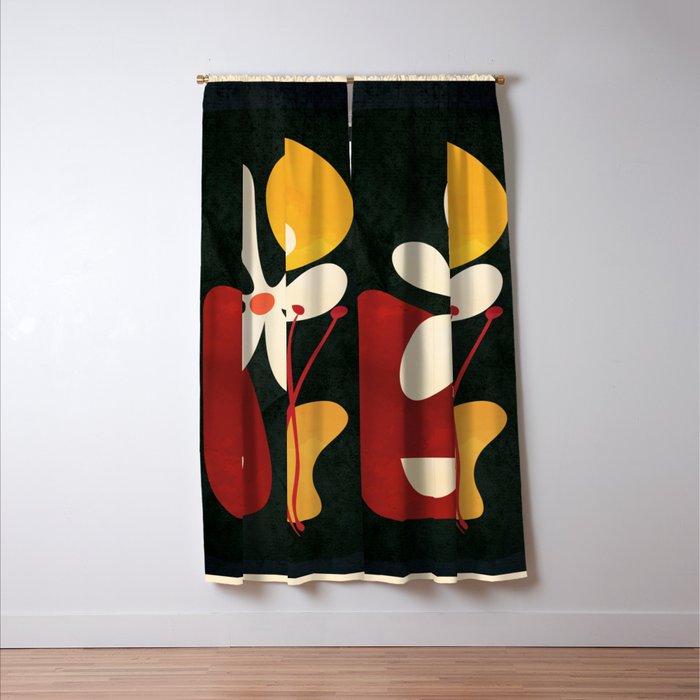 Abstract Daisy 01 Window Curtain Gallery Image 3