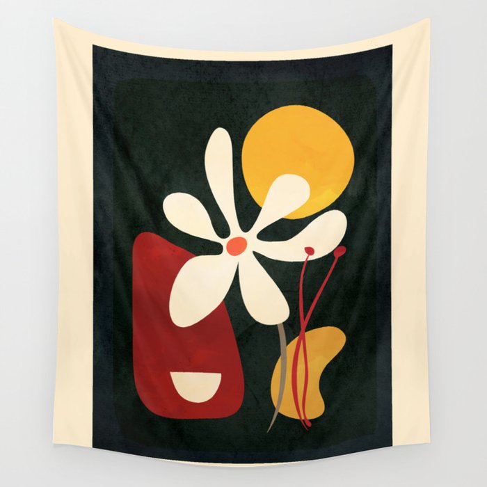 Abstract Daisy 01 Wall Tapestry Gallery Image 4