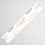 Retro hand drawn cactus plant pattern Table Runner Gallery Image 3