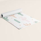 Retro hand drawn cactus plant pattern Yoga Mat Gallery Image 2