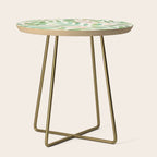 Watercolor Leaves II Side Table Gallery Image 1