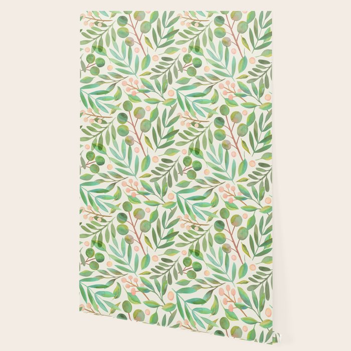 Watercolor Leaves II Wallpaper Gallery Image 2