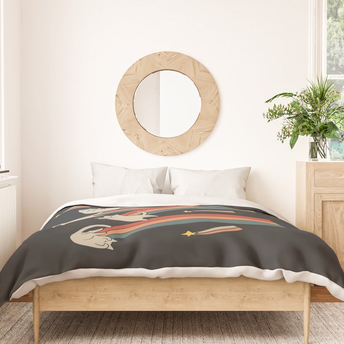 Cat Landscape 164: The Shooting Stars Duvet Cover Gallery Image 3