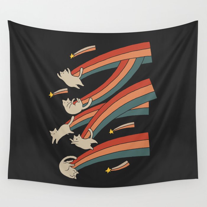 Cat Landscape 164: The Shooting Stars Wall Tapestry Gallery Image 4