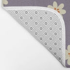 Tiny Flowers / Lavender & Orange Bath Mat Gallery Image 2
