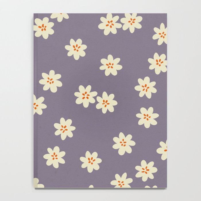 Tiny Flowers / Lavender & Orange Notebook Gallery Image 4