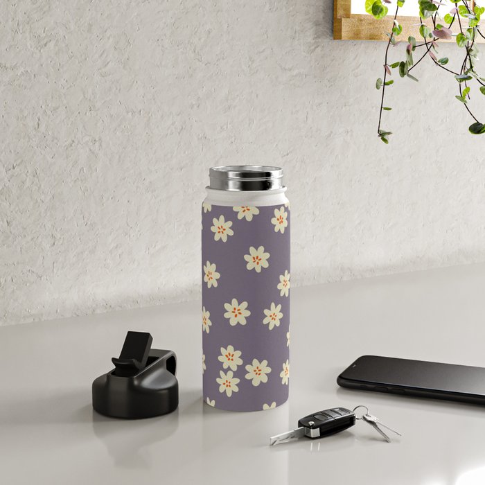 Tiny Flowers / Lavender & Orange Water Bottle Gallery Image 5