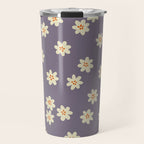 Tiny Flowers / Lavender & Orange Travel Mug Gallery Image 1