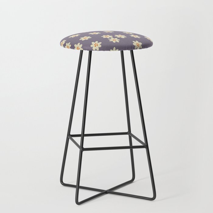 Tiny Flowers / Lavender & Orange Stool Gallery Image 1