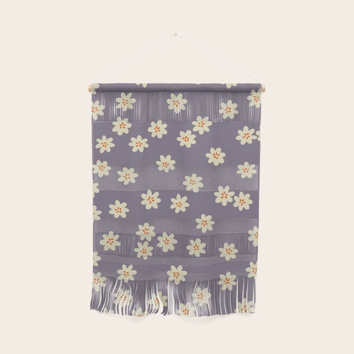 Tiny Flowers / Lavender & Orange Wall Hanging Gallery Image 1
