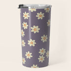 Tiny Flowers / Lavender & Orange Travel Mug Gallery Image 3
