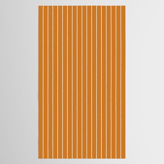 Minimal Arch XXII Bright 70s Orange Modern Geometric Lines Tablecloth Gallery Image 2