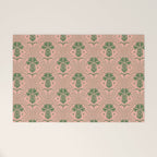 Bachelor Button Boutonniere Peach Green Welcome Mat Gallery Image 1