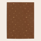 Southwestern Symbolic Pattern in Rust & Tan Poster Gallery Image 4