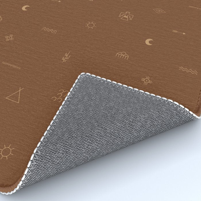 Southwestern Symbolic Pattern in Rust & Tan Rug Gallery Image 4