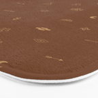 Southwestern Symbolic Pattern in Rust & Tan Bath Mat Gallery Image 3