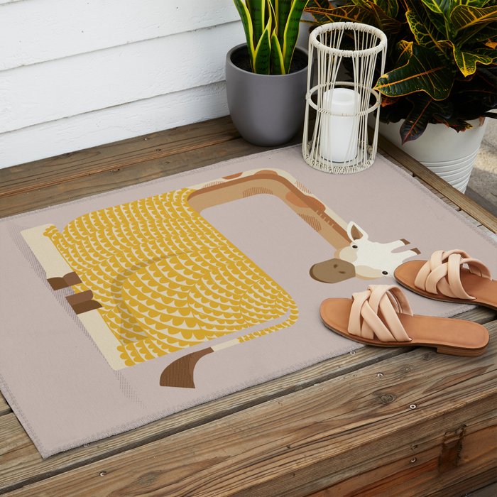 Whimsical Giraffe Outdoor Rug Gallery Image 2