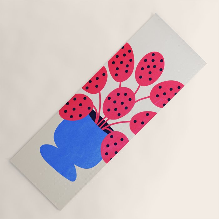 Blueberry Vase & French Fuchsia Leaves: Vases & Stuff 03 Yoga Mat Gallery Image 1