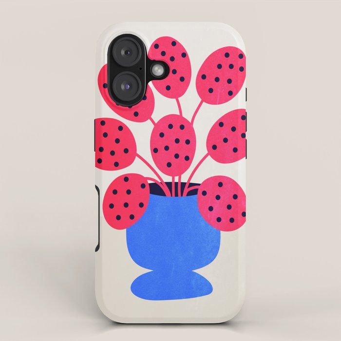 Blueberry Vase & French Fuchsia Leaves: Vases & Stuff 03 iPhone Case Gallery Image 1