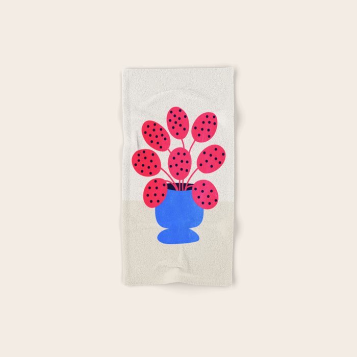 Blueberry Vase & French Fuchsia Leaves: Vases & Stuff 03 Bath Towel Gallery Image 1