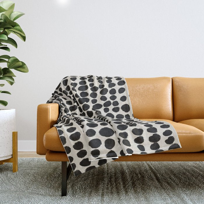 Irregular Polka Dot Pattern #1 Throw Blanket Gallery Image 1