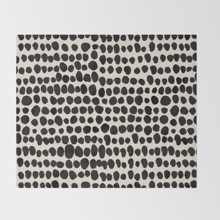 Irregular Polka Dot Pattern #1 Throw Blanket Gallery Image 2
