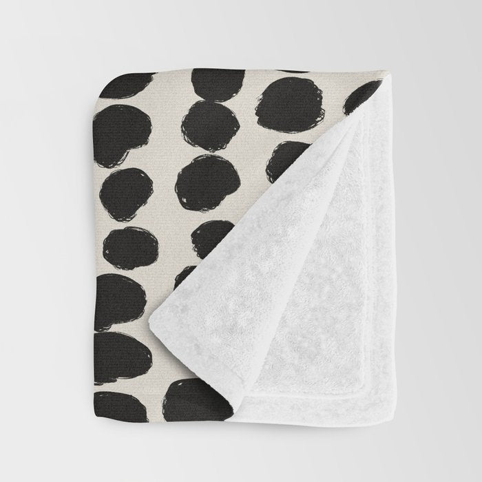 Irregular Polka Dot Pattern #1 Throw Blanket Gallery Image 3