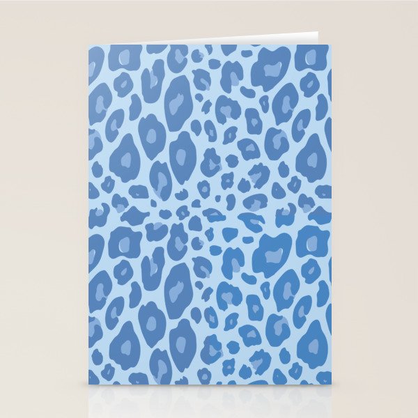 ultra bold leopard blue pastel Stationery Card Gallery Image 2