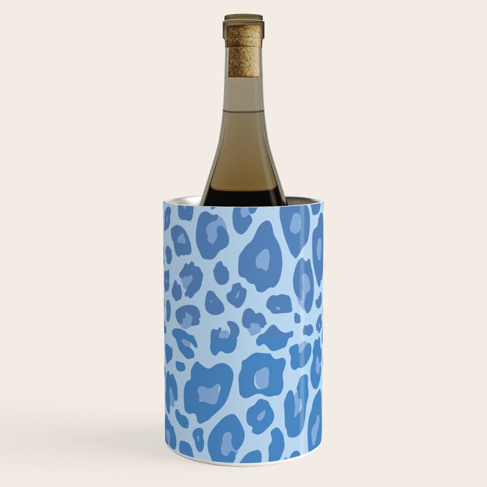 ultra bold leopard blue pastel Wine Chiller Gallery Image 3