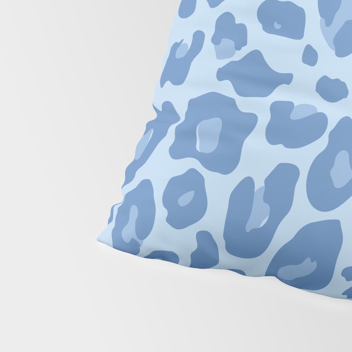 ultra bold leopard blue pastel Pillow Sham Gallery Image 4
